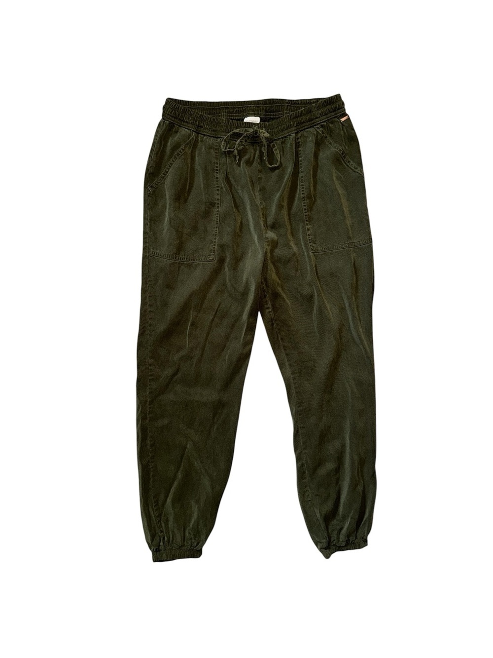 Victoria’s Secret Pink Olive Green Drawstring Jogger Pants Medium